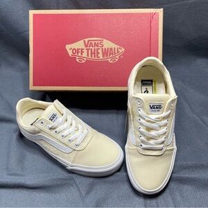 Women's Vans Ward Deluxe Afterglow White yellow Lace Up Skate Shoes SIZE 8 NEW